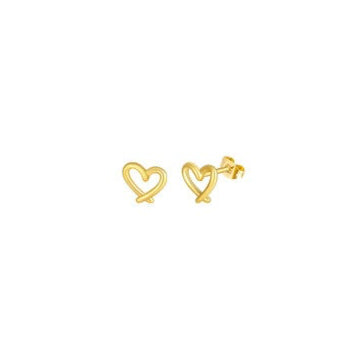 Oorbellen geknoopte hartjes goud-LAcollections