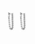 Oorbellen ketting strass zilver-LAcollections