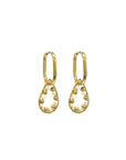 Oorbellen kralen wit goud-LAcollections