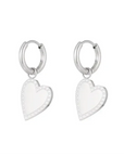 Oorbellen minimalistisch elegant hart zilver-LAcollections