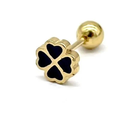 Oorpiercing klaver goud-LAcollections
