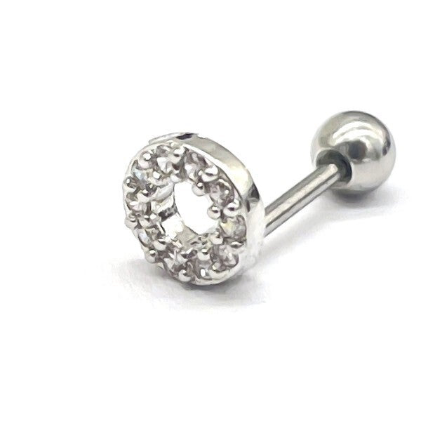 Oorpiercing rond zilver-LAcollections