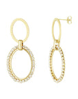 Ovaal diamant bedel oorbellen goud-LAcollections