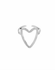Ring groot open hart zilver-LAcollections