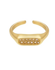 Ring langwerpig met stenen goud-LAcollections