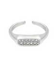 Ring langwerpig met stenen zilver-LAcollections