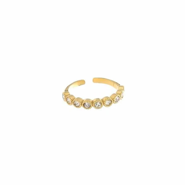 Ring met ronde steentjes goud-LAcollections