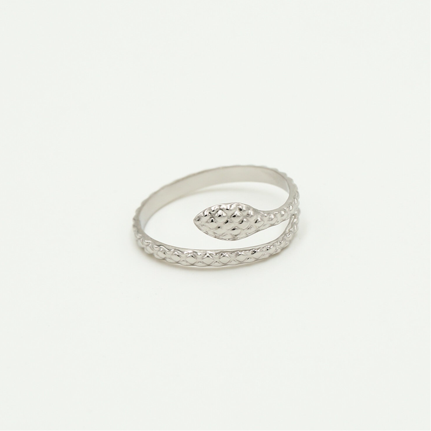 Slangen ring zilver liggend-LAcollections