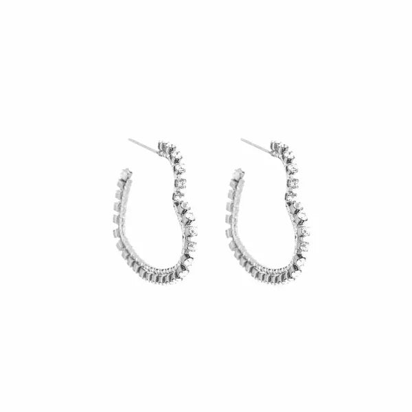 Sparkling heart oorbellen zilver-LAcollections