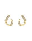 Strass oorbellen goud-LAcollections