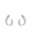 Strass oorbellen zilver-LAcollections