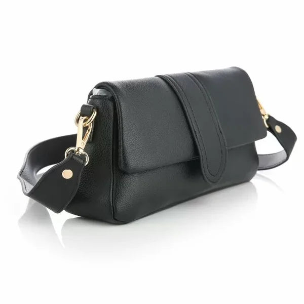 Trendy schoudertas zwart zijkant-LAcollections