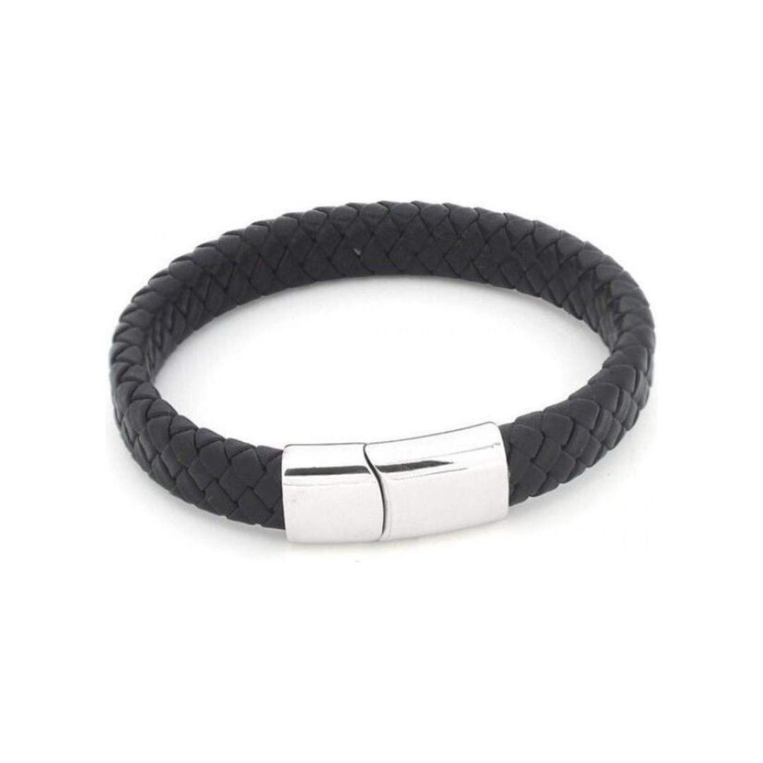 heren armband breed zwart-LAcollections